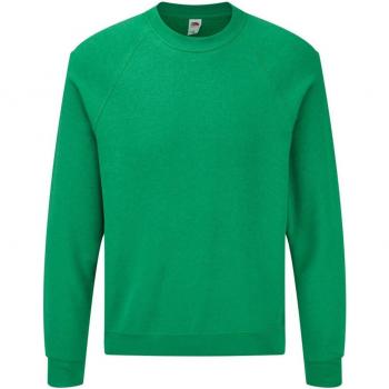 Fruit of the Loom Mens Raglan Sleeve Belcoro Sweatshirt (Heather Green)