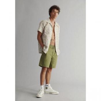 MARIO Khaki Green Mens Shorts (S)