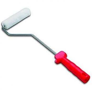 Minipennello con manico corto di 6 cm, in poliestere rosso
