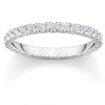Classic Sparkling Zirconia Silver Ring – Thomas Sabo Essentials Line