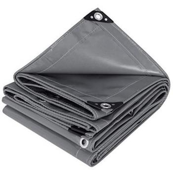 Bâche de Protection Piscine 4x5m, 500g/m², Gris Foncé, Imperméable et Indéchirable
