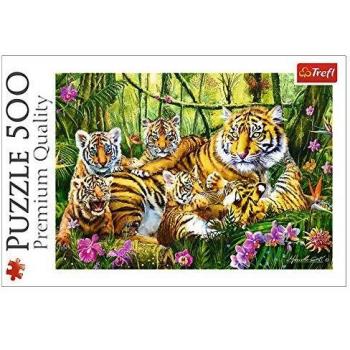 Puzzle 500 Pièces Famille de Tigres Trefl