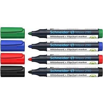Schneider Whiteboard-Marker Maxx 290 4er Etui farbig sortiert
