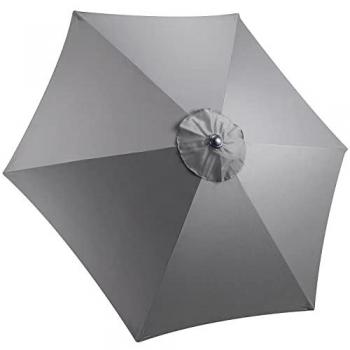 2.4m Hexagonal Grey Replacement Parasol Canopy with UV 30+ Protection