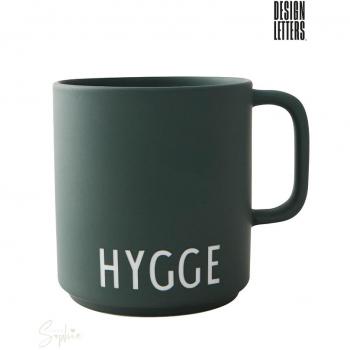 Vert Foncé Hygge Tasse Design Letters 25 cl avec Poignée