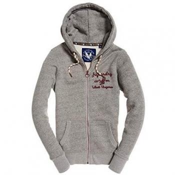 Superdry Wmn Rylee Sweatjacke Iron Grey Größe: 8