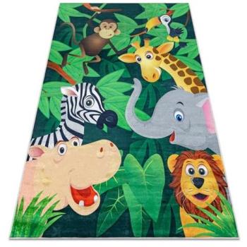 RugSX Bambino Eco‑Friendly Jungle Rug – 200x290 cm (Green/Brown)
