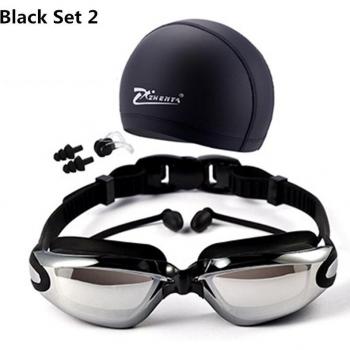 Lunettes de natation imperméables avec chapeau