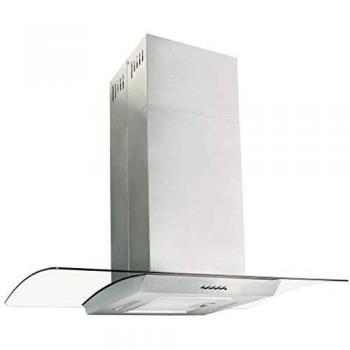 VidaXL Hotte Cheminée 90cm Acier Inox/Verre Trempé