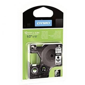 Dymo D1 Flexible Nylon Tape Black On White