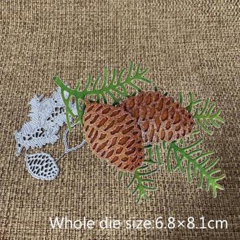 Matrices de découpe en métal feuilles de cône de pin pour scrapbooking