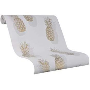 Marburg Vliestapete im goldenen Ananas-Design