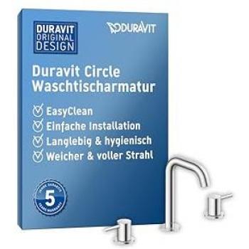 Robinetterie de lavabo DURAVIT Circle 3 trous Chromé