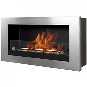 Caminetto Bioetanolo TECNO AIR SYSTEM Verona Potenza 4 kW Colore Inox