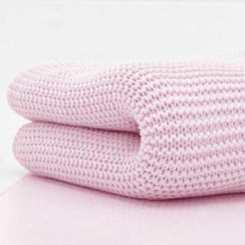 DreamyComfort Cot Bed Cellular Blanket, Soft Pink