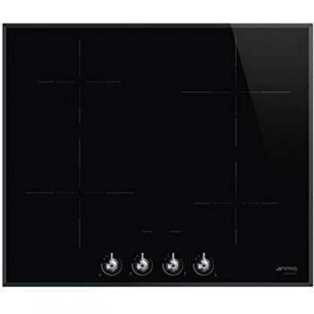 PLAQUE INDUCTION SMEG 4 FOYERS MANETTES 7400W NOIR