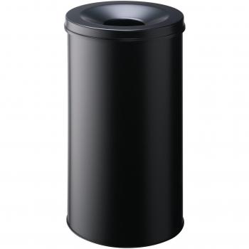 Papierkorb Safe Runder 60 Liter – Schwarz, selbsttätiger Deckel – 330701