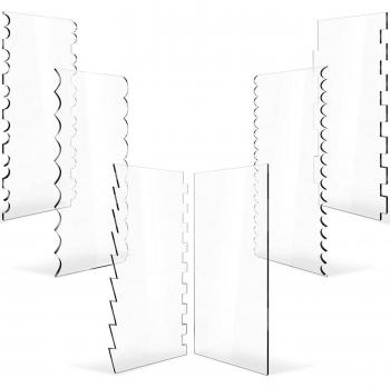Set de 6 raspadores de acrílico para decorar tartas