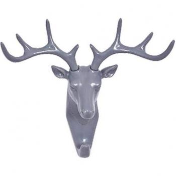 Décor murial « Tête de Cerf Bois» – Crochets multifonctions