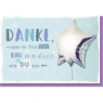 Farfalla Glückwunschkarte mit Luftballon und Stern