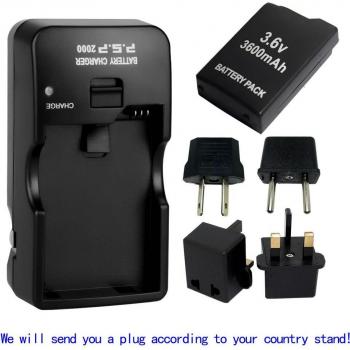 Lithium Battery Pack with Charger for PSP1000 Console