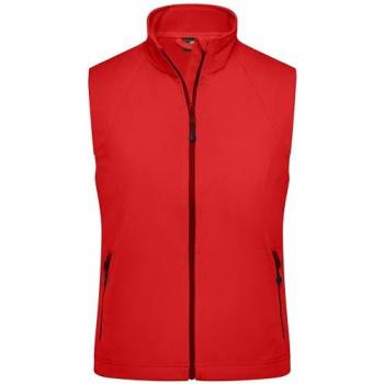 James & Nicholson Damen Softshell Weste Jn1023, Rot, Größe XXL