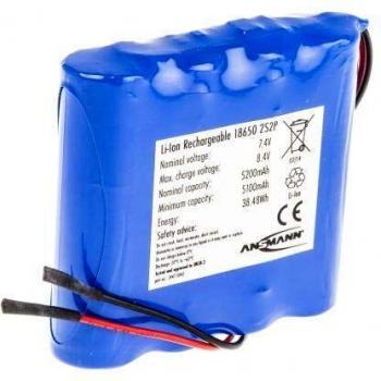 Ansmann 2‑Satz‑2‑Parallel Li‑Ion Akkupack 7,4 V 5,2 Ah