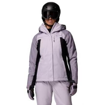 Columbia Women's Snowy Summit Insulated Waterproof Jacket Lavender Pearl Black Prpl Cross-Dye Size S