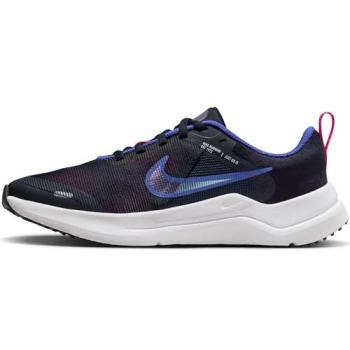 Downshifter 12 Big Kids de Nike (modelo DM4194, colores marino/morado)