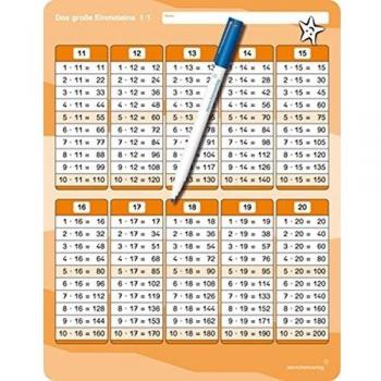 Das große Einmaleins mit Stift