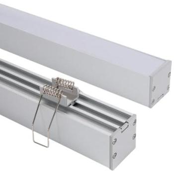 Profilé aluminium saillie encastré clips 24 mm LED 2 m blanc translucide