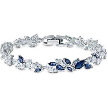 Rodio Azzurro: Braccialetto Louison Swarovski