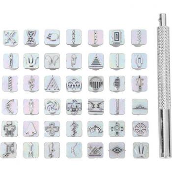 Tandy Leather 49-Piece Metal Stamping Set