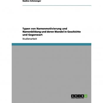Typen von Namenmotivierung und Namenbildung und deren Wandel in Geschichte und Gegenwart