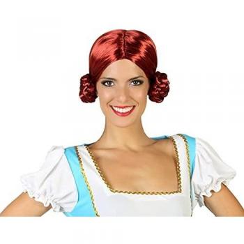 Atosa-12189 Parrucca Tirolese, Multicolore, Universal Adulto, 12189