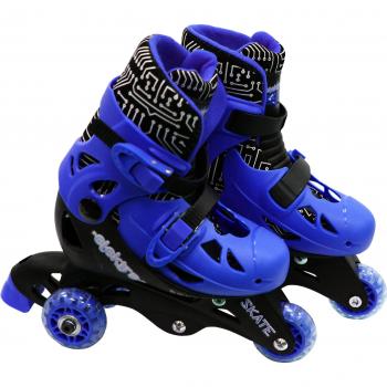 ELEKTRA Tri Line Kids Rollerblades (Small, Blue)