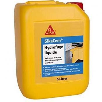 Sika Hydrofuge liquide, Hydrofuge de masse liquide, Blanc, 5L