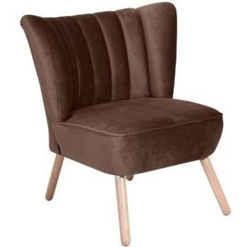 Hochwertiger Samtvelours Sessel in Braun