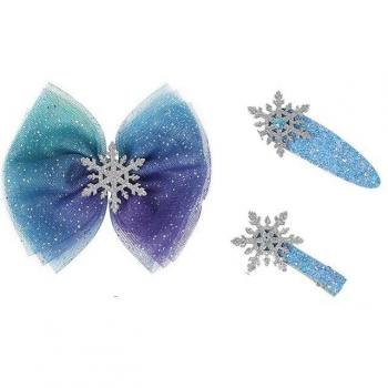 Pinces à cheveux bleues pour Noël