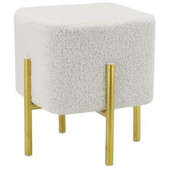 Tabouret Carré Pied Doré Gatsby