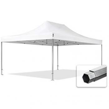 TOOLPORT 4x6m White PVC Pop Up Canopy