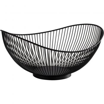 Panier Svart en métal pour fruits et pain 29,5x25,5x13,5cm
