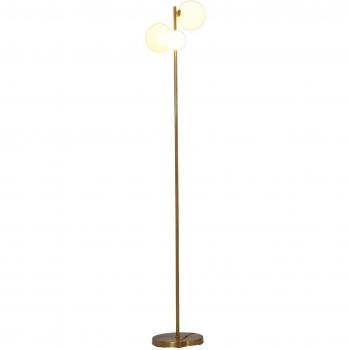 Lampadaire design trois globes en verre blanc 150 cm