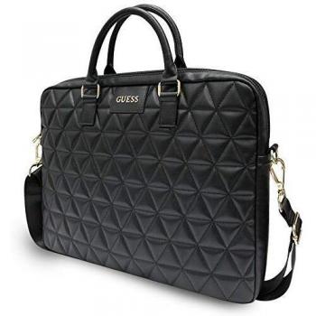 Genuine Guess Quilted Grained Computer Bag 16 Black