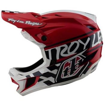Troy Lee Designs D4 Mips Fifty-50 Casque de descente Blanc Rouge L