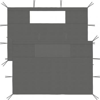 2x Parois Latérales de Tente de Réception avec Fenêtres Anthracite