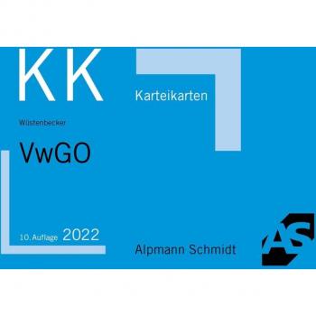 Horst Wüstenbecker Karteikarten Vwgo (Karteikarten Öffentliches Recht)