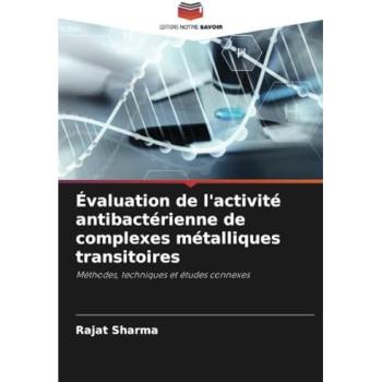Sharma, Rajat: Évaluation de l'activité antibactérienne de complexes métalliques transitoires