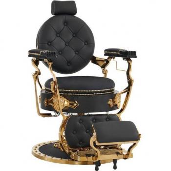 Stilbar Chair 8688 – Noir & Or, Support Tête Pivotant 360°