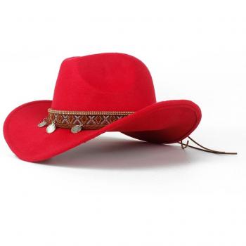 Cowboy‑Dame Sombrero – Hochkrempe Edition 56/58